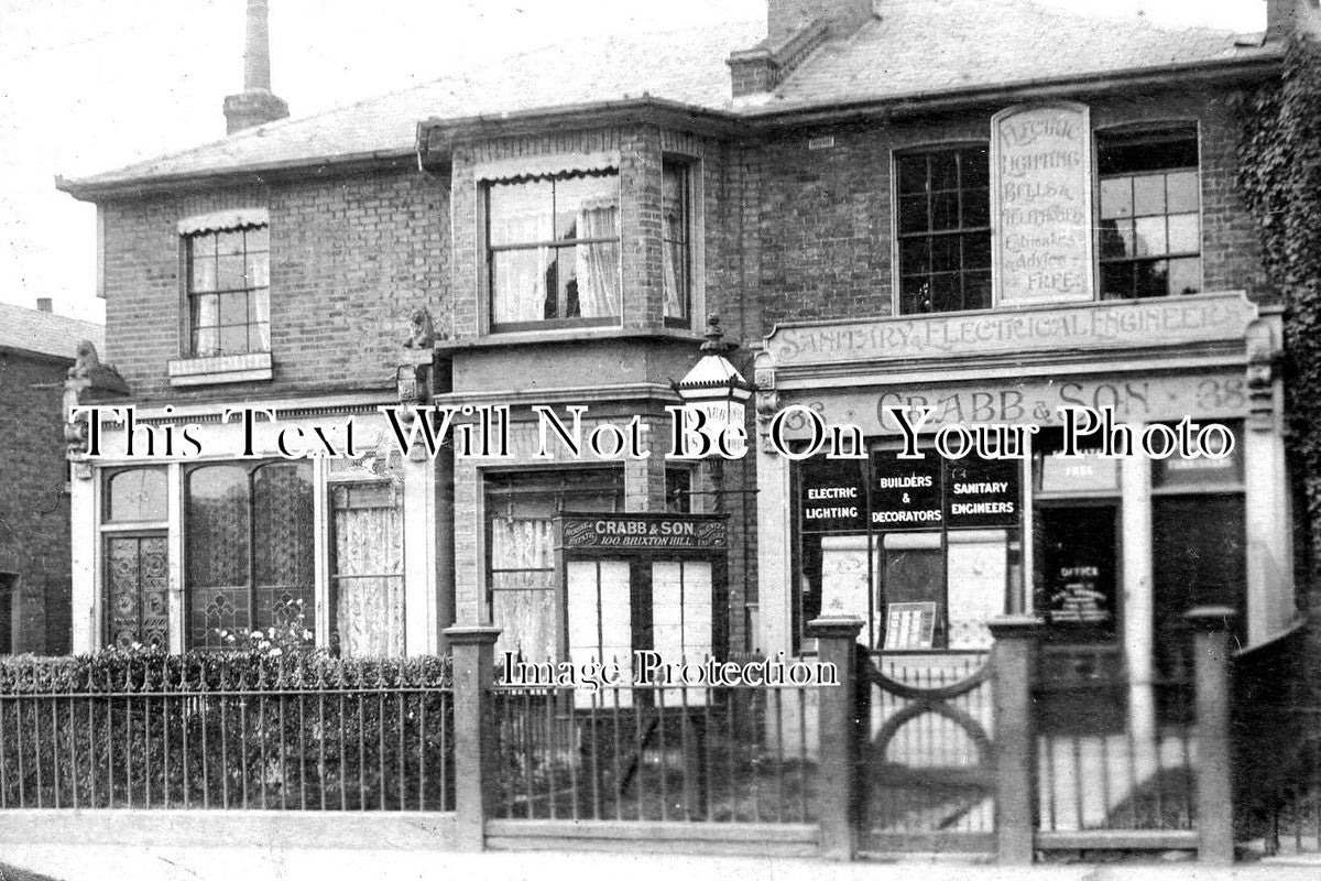 LO 3159 - Crabb & Son Shop, Upper Tulse Hill, Lambeth, London c1909