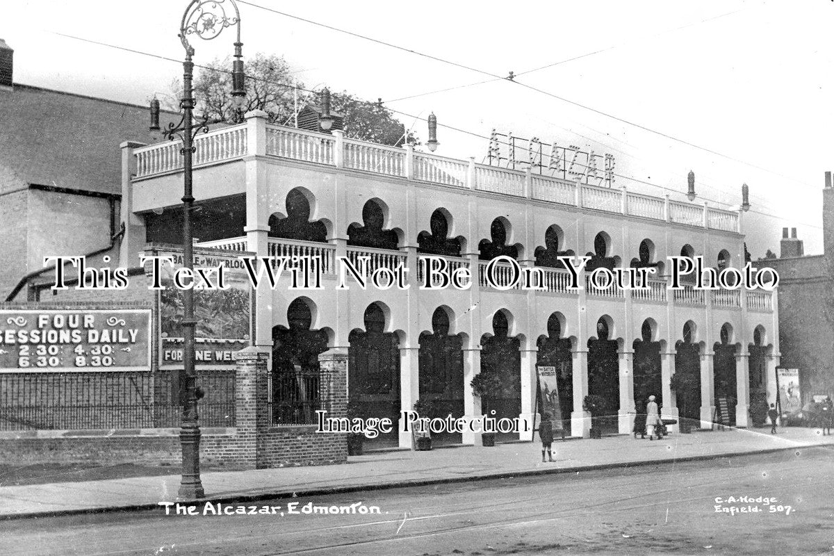 LO 3737 - Alcazar PictureTheatre Cinema, Fore Street, Edmonton, London c1913