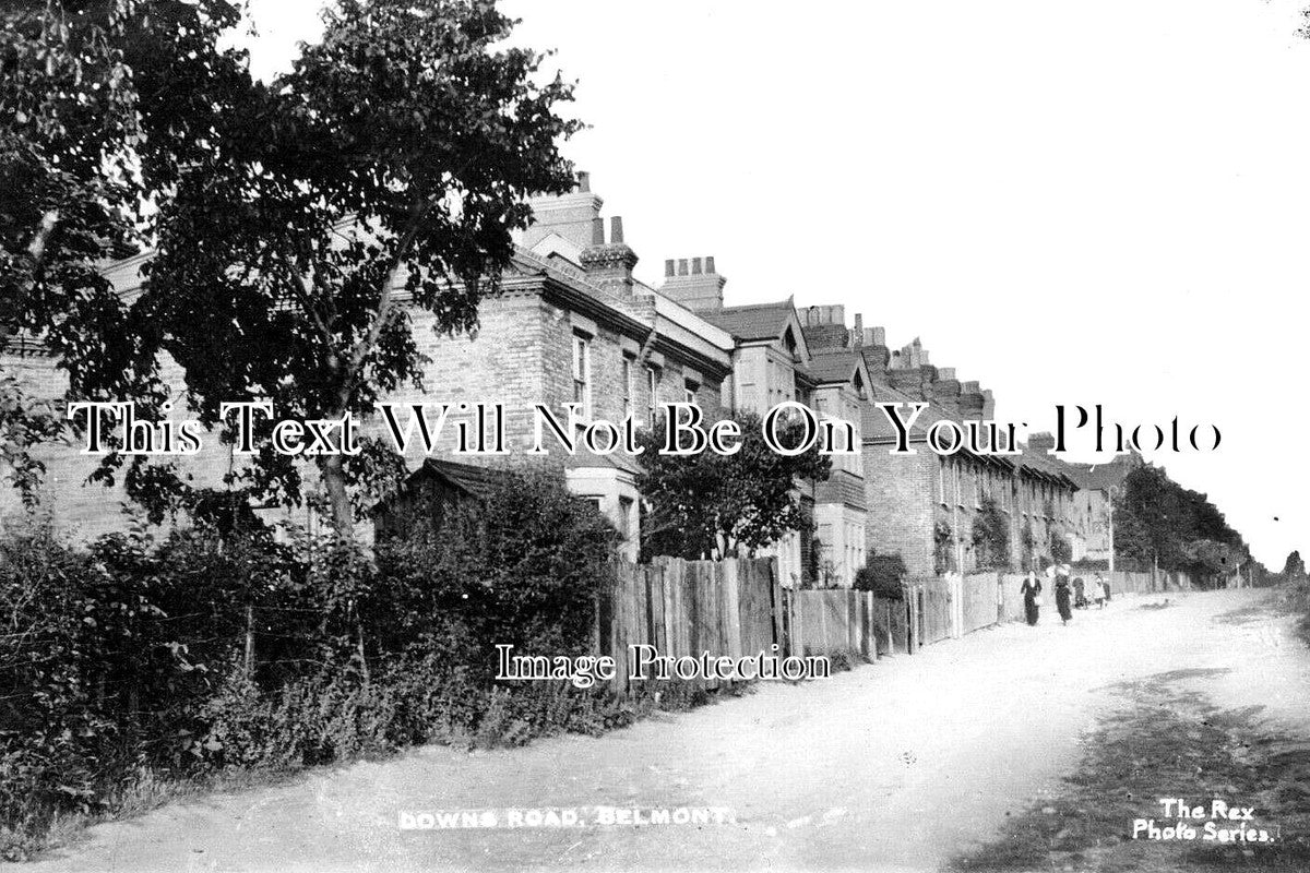 LO 3828 - Downs Road, Belmont, London c1910