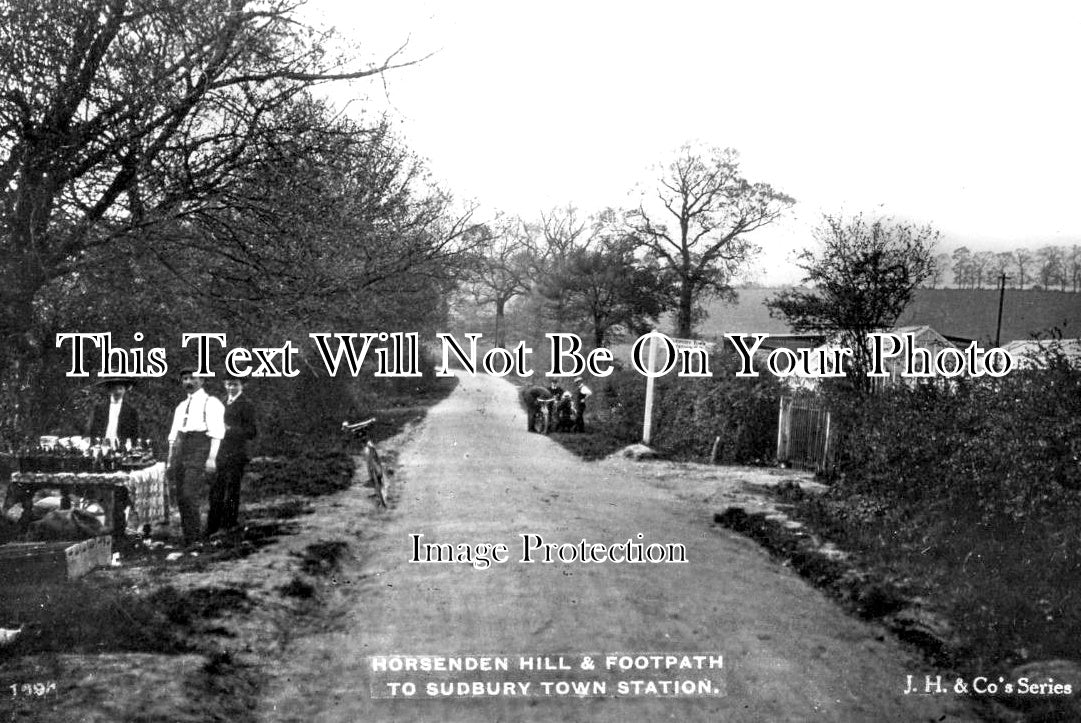 LO 3855 - Horsenden Hill Footpath To Sudbury Town Station, London c1918