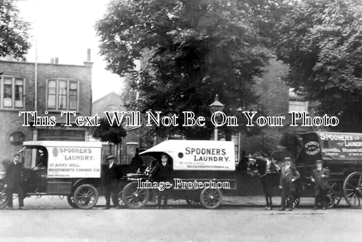 LO 3876 - Spooners Laundry Vans, Wandsworth Common, London