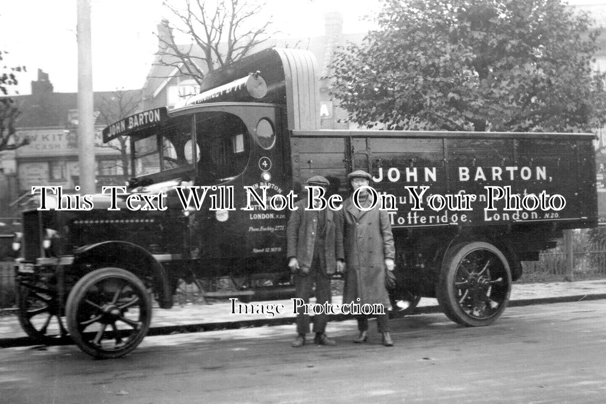 LO 3904 - John Barton Haulage Contractor, Totteridge, London