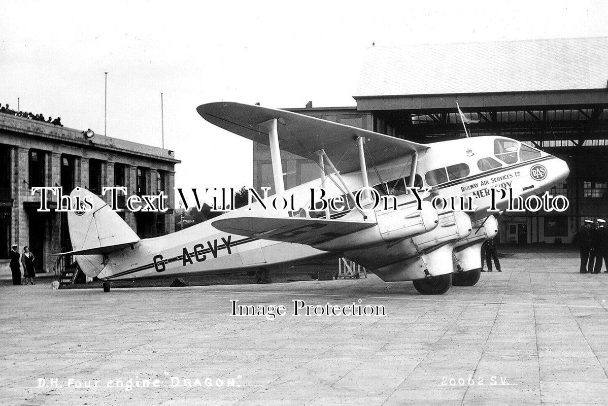 LO 4300 - De Havilland Dragon, RAS Mercury, Croydon Airport, De Havilland Dragon