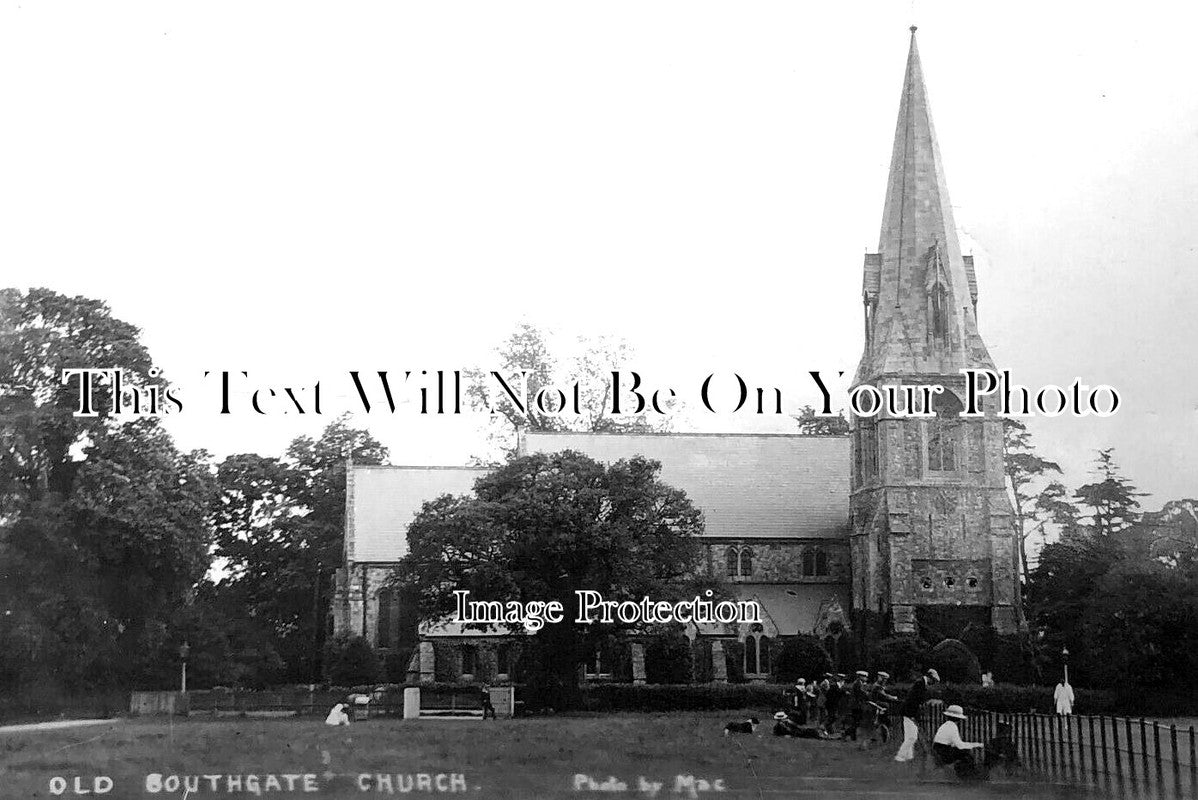 LO 4464 - Old Southgate Church, London c1914