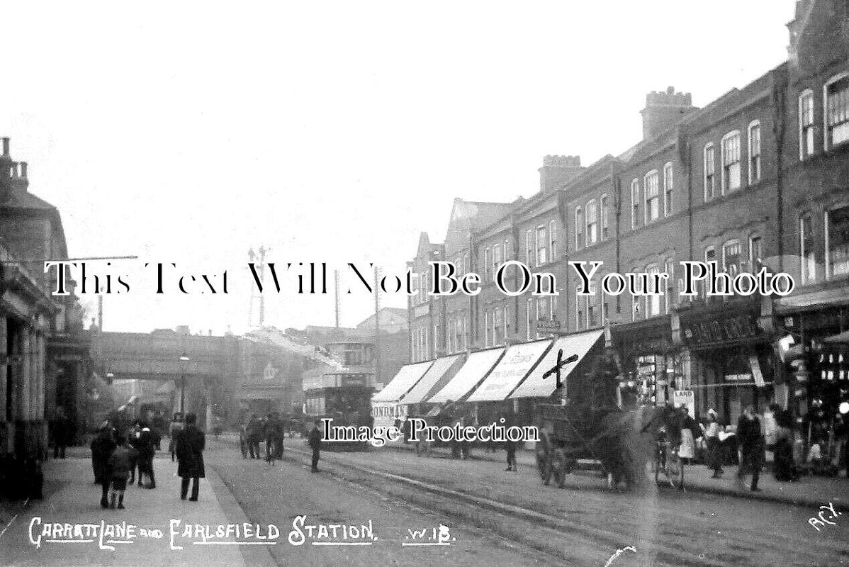 LO 4467 - Garratt Lane & Earlsfield Railway Station, London c1910