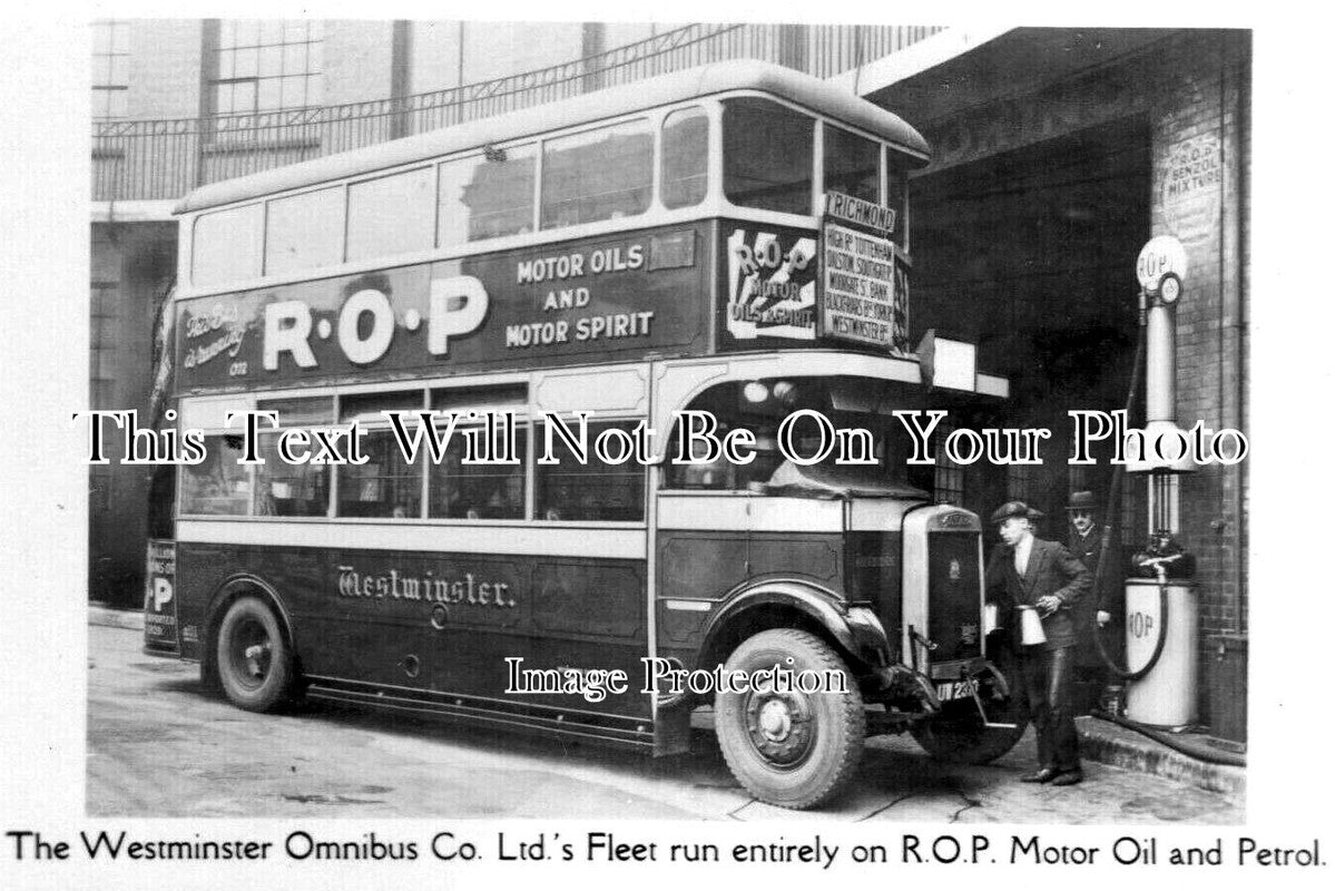 LO 4723 - The Westminster Omnibus Co Motor Bus, London c1920
