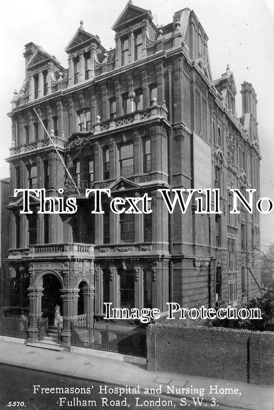 LO 498 - Freemasons Hospital & Nursing Home, Fulham Road, London c1927