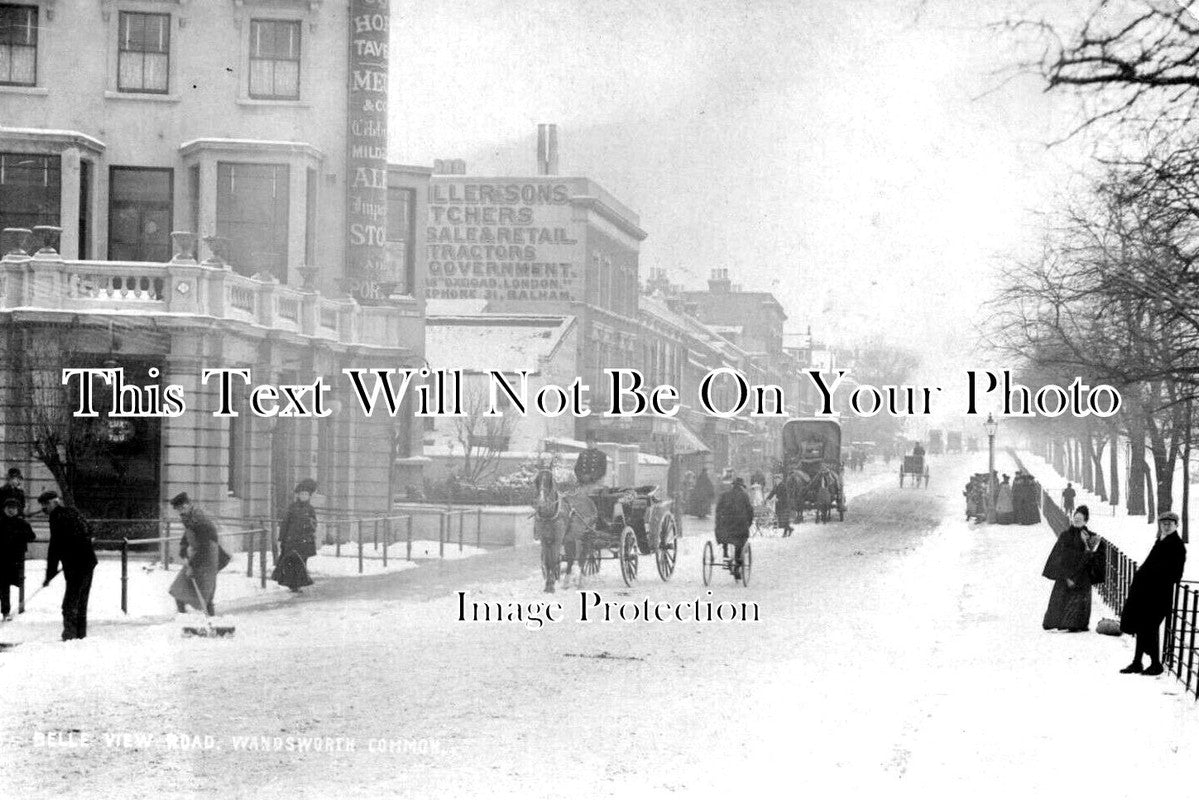 LO 4999 - Belle View Road In Winter, Wandsworth Common, London