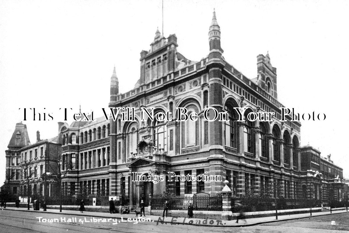 LO 5140 - Town Hall & Library, Leyton, London c1910
