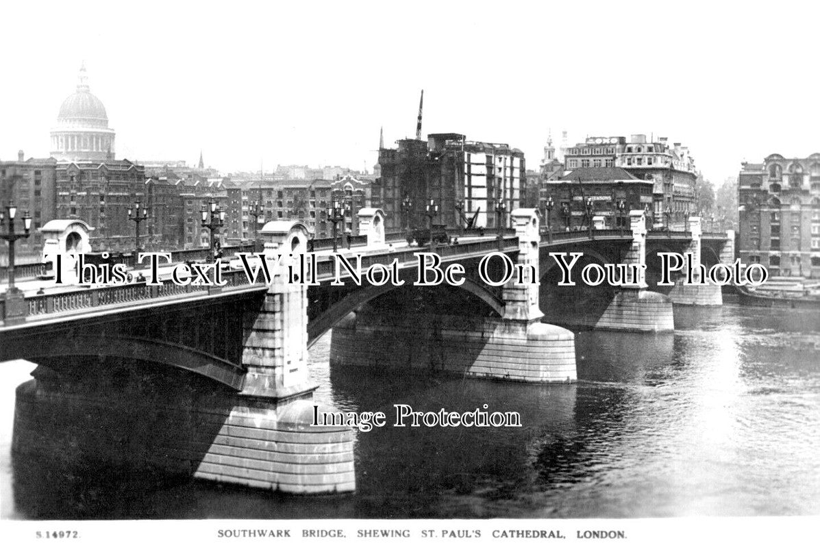 LO 5186 - Southwark Bridge, St Pauls Cathedral, London