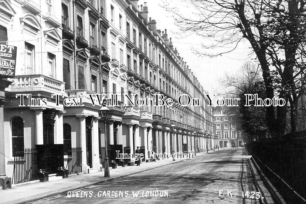 LO 5234 - Queen's Gardens, Bayswater, London c1914