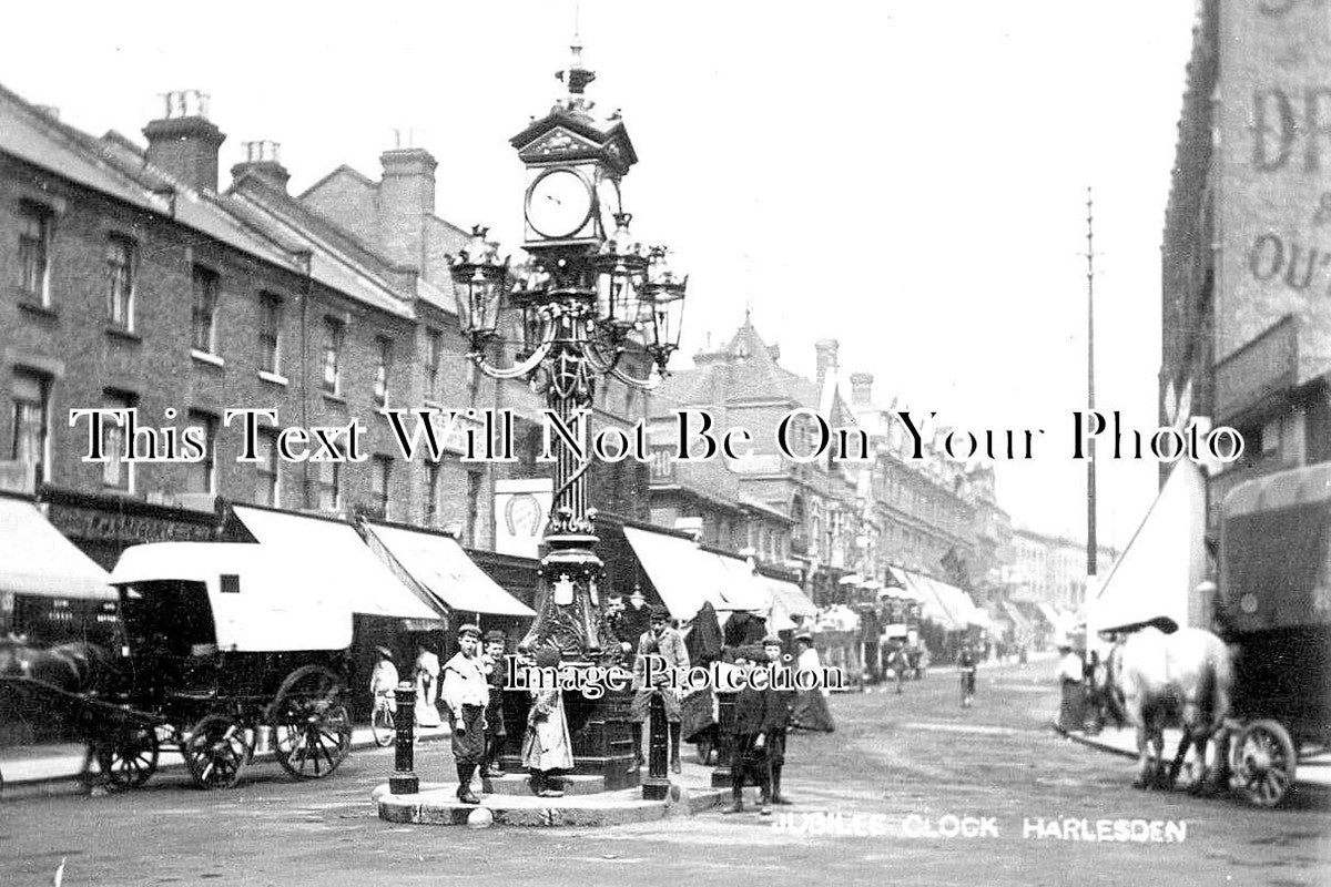 LO 5239 - Jubilee Clock, Harlesden, London c1905