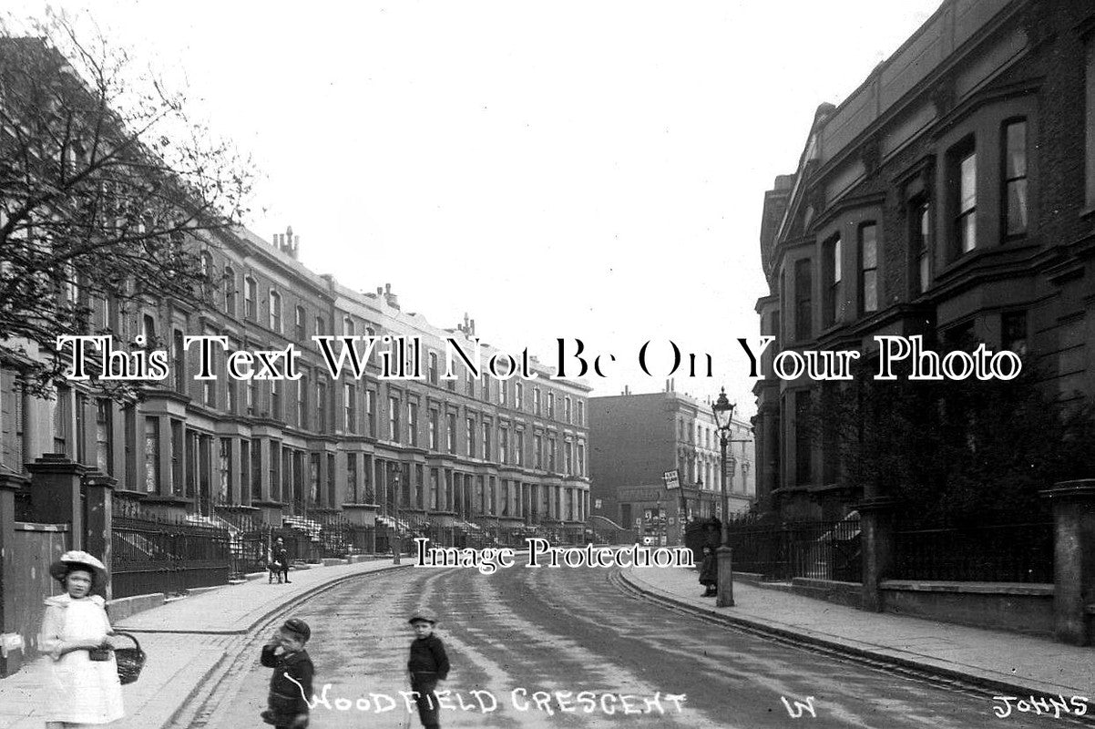 LO 5332 - Woodfield Crescent, Harrow Road, Kilburn, London c1914