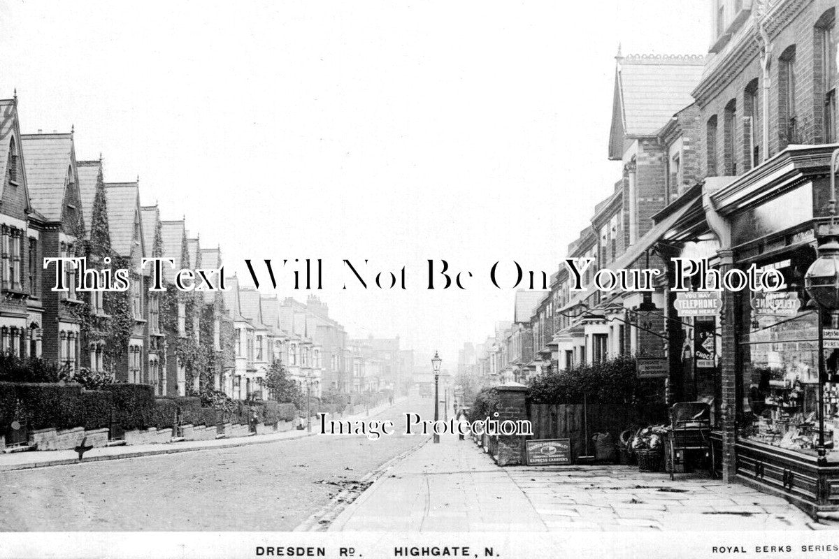 LO 5402 - Dresden Road, Highgate, London c1908