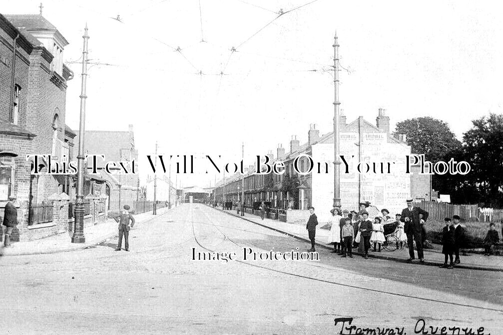 LO 5607 - Tramway Avenue, Ponders End, London c1912