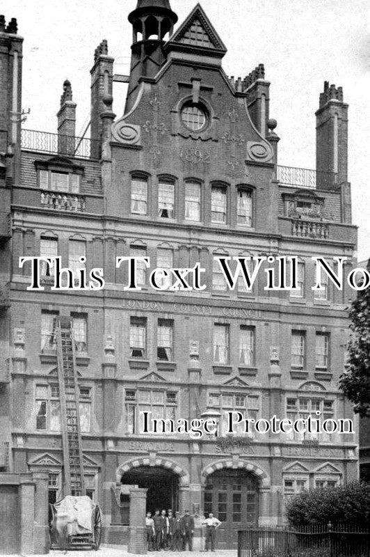 LO 5755 - Brompton Fire Brigade Station, London c1912