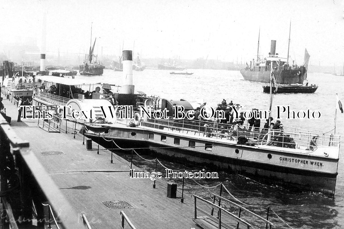 LO 5816 - Christopher Wren Paddle Steamer, Greenwich Pier, London