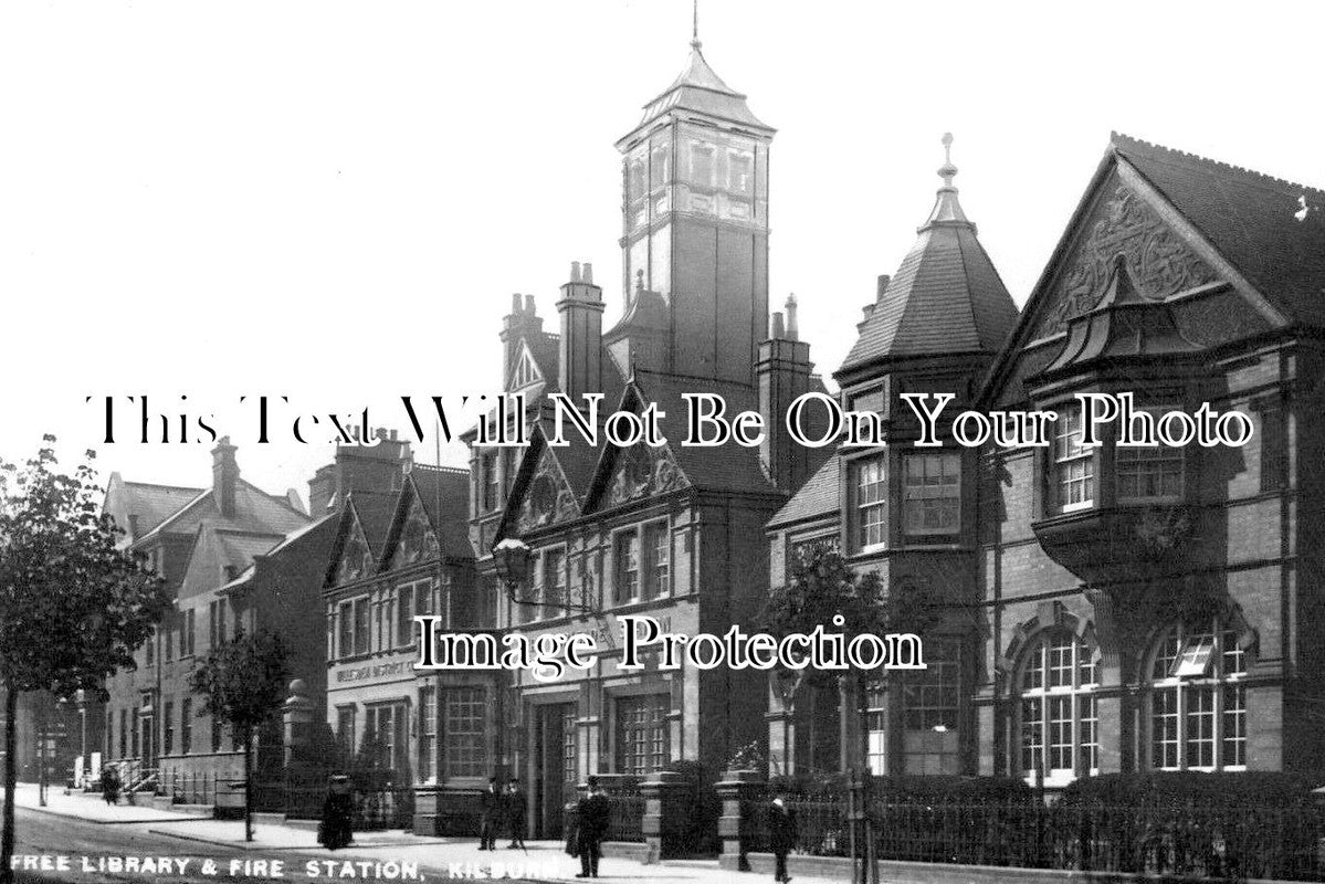 LO 6191 - Free Library & Fire Brigade Station, Kilburn, London