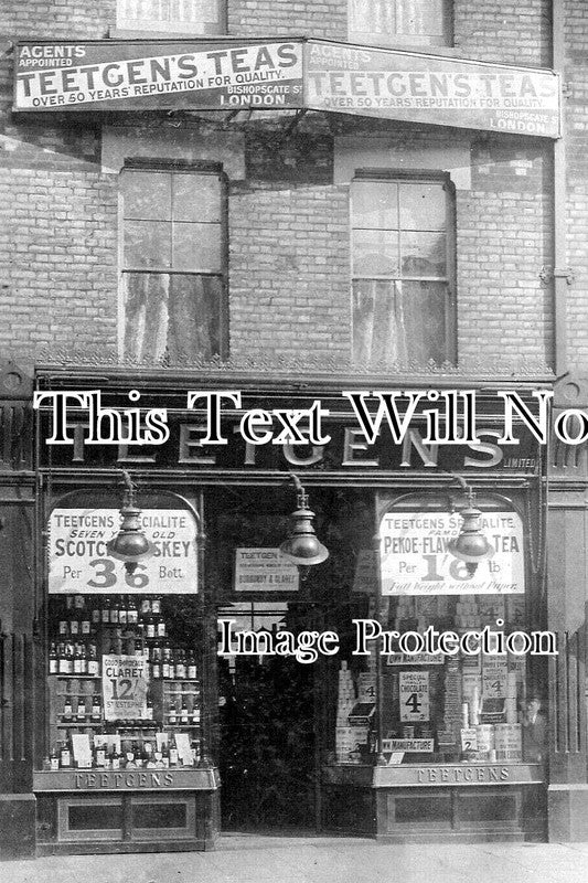 LO 6354 - Teetgens Tea Shop, Bishopgate, London c1910