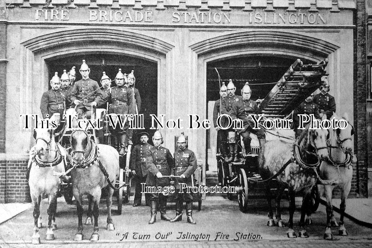 LO 751 - Islington Fire Station, London c1908