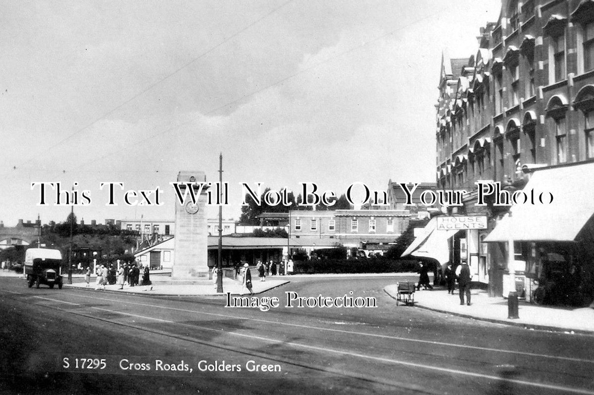LO 834 - Cross Roads & Goulders Green Tube Station, London c1929