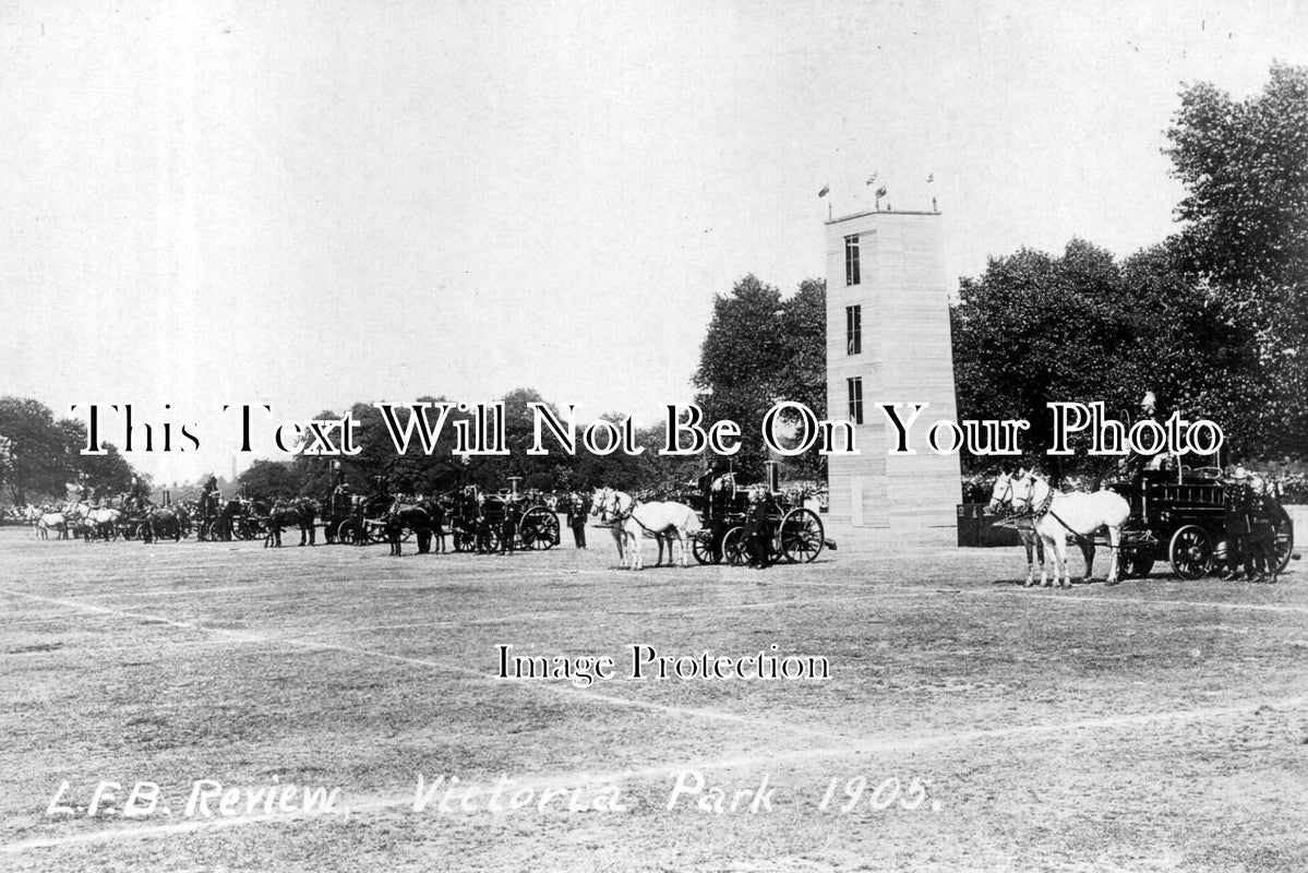 LO 867 - London Fire Brigade Review, Victoria Park, London 1905
