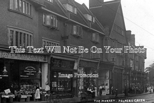 MI 107 - The Market, Palmers Green, Middlesex c1913