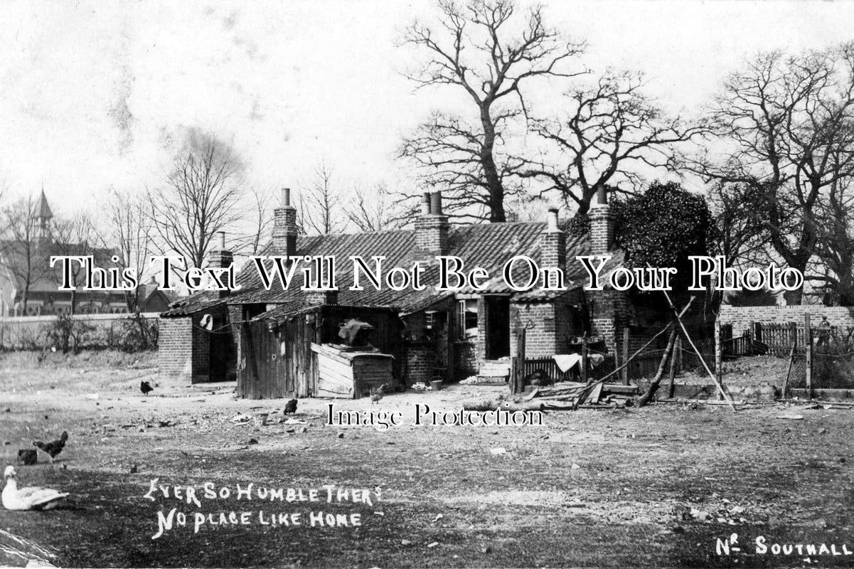 MI 496 - Old Cottages, Farm, Near Southall, Middlesex c1907