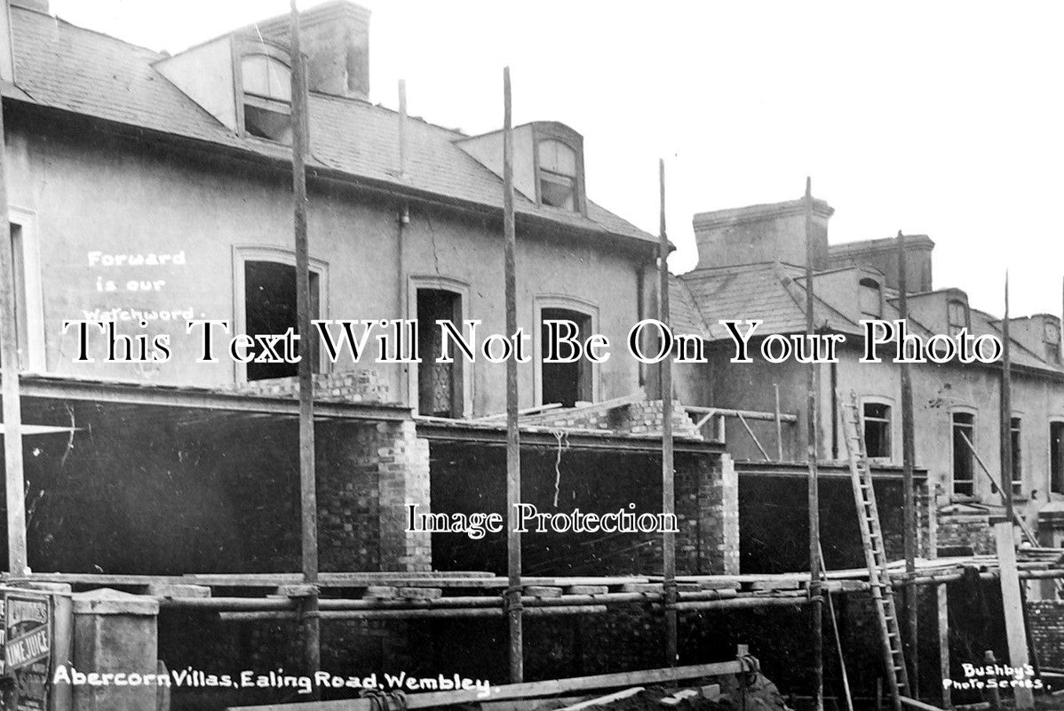 MI 666 - Building Abercorn Villas, Wembley, Middlesex c1913