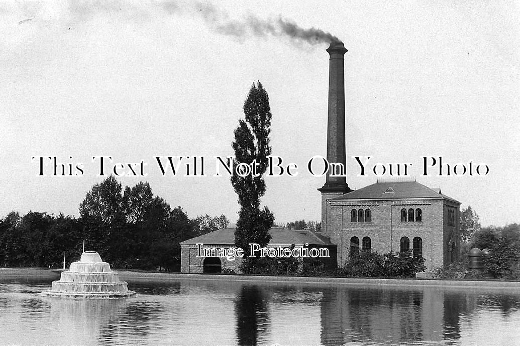 NF 1029 - Pumphouse & Lagoon, Norwich, Norfolk
