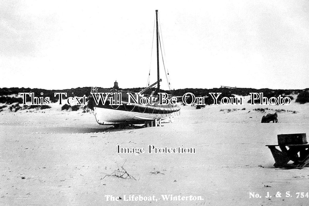 NF 1123 - Lifeboat, Winterton, Norfolk c1913