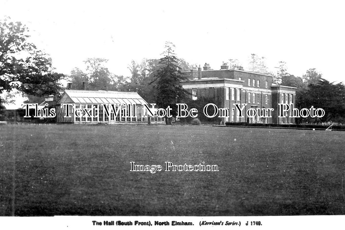NF 1217 - South Front, The Hall, North Elmham, Norfolk c1915