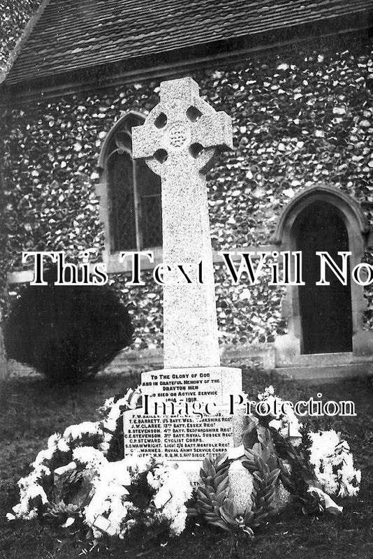 NF 1219 - Drayton War Memorial, Norfolk