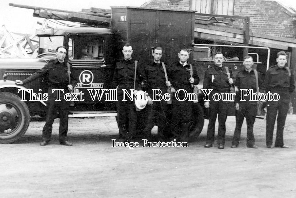NF 1289 - WW2 ARP Wardens & Truck, Baker Street, Gorleston, Norfolk c1942