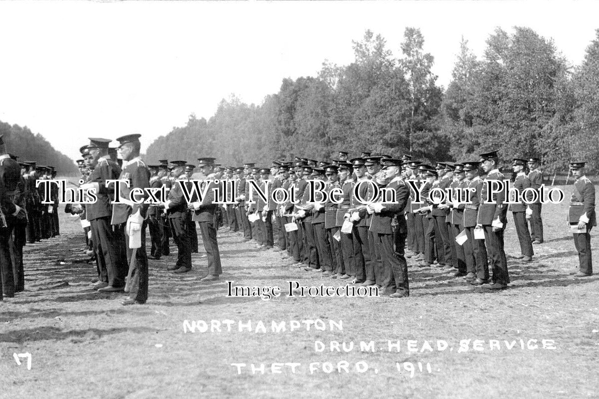 NF 1378 - Northampton Drum Head Service, Thetford, Norfolk 1911