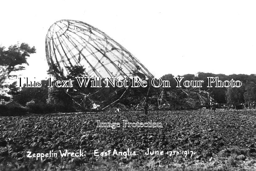 NF 1442 - WW1 Zeppelin Wreck Disaster, Norfolk 1917