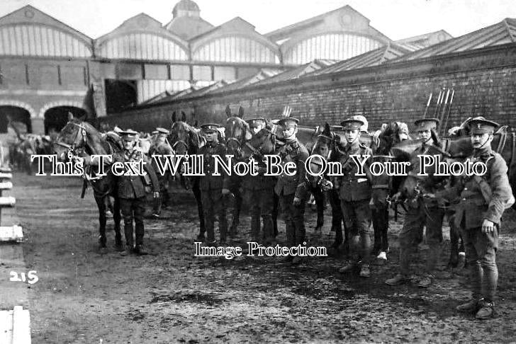 NF 1463 - Thorpe Station 12th Lancers & Horses Embarking, Norfolk 1914