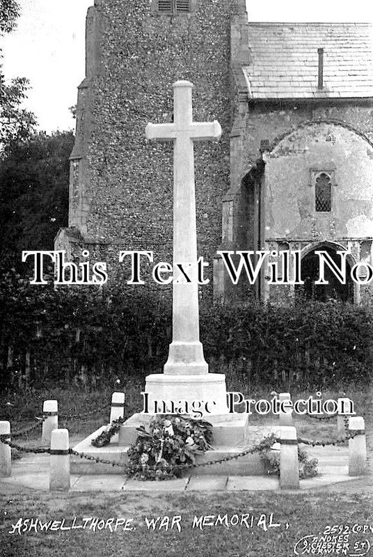 NF 1468 - Ashwellthorpe War Memorial, Norfolk