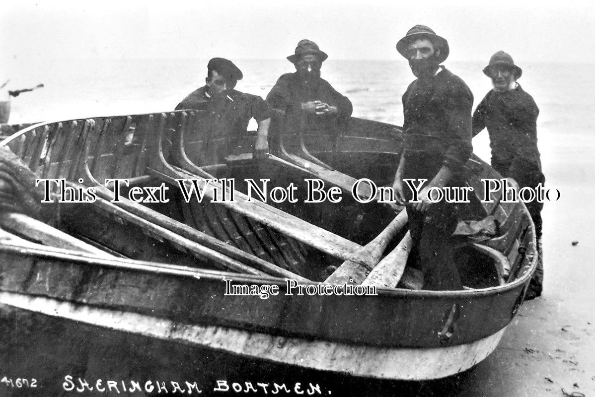 NF 1502 - Sheringham Boatmen, Norfolk c1919