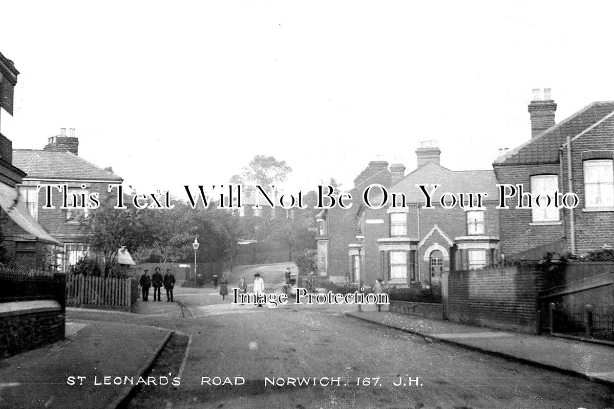 NF 1512 - St Leonards Road, Norwich, Norfolk c1908