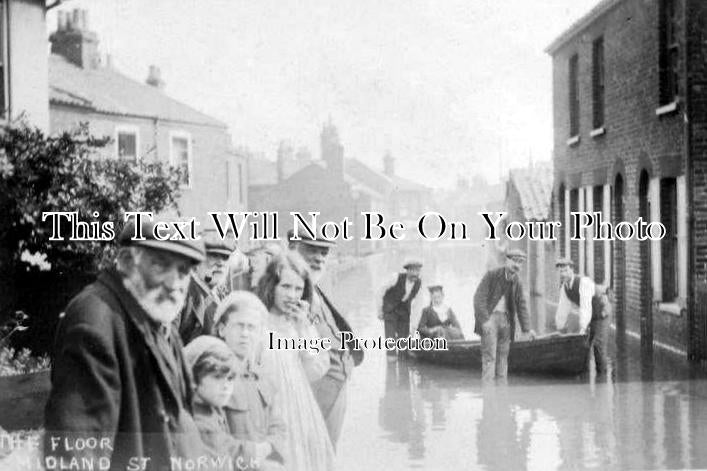 NF 165 - Midland Street, Norwich Flood, Norfolk 1912