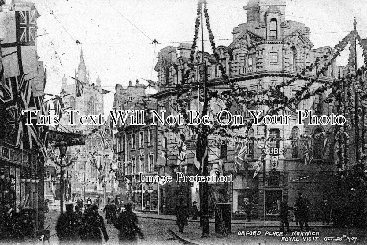 NF 174 - Royal Visit, Lamb Inn, Orford Place, Norwich, Norfolk c1909