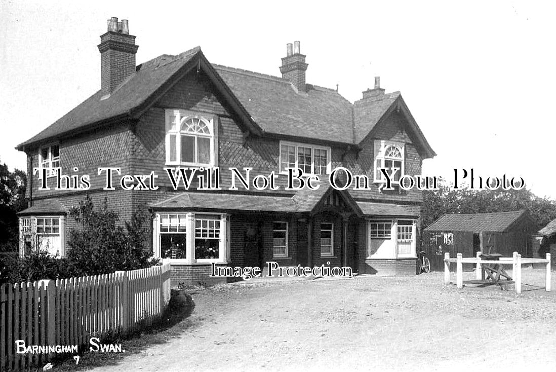 NF 1774 - The Swan Pub, Barningham, Norfolk c1912