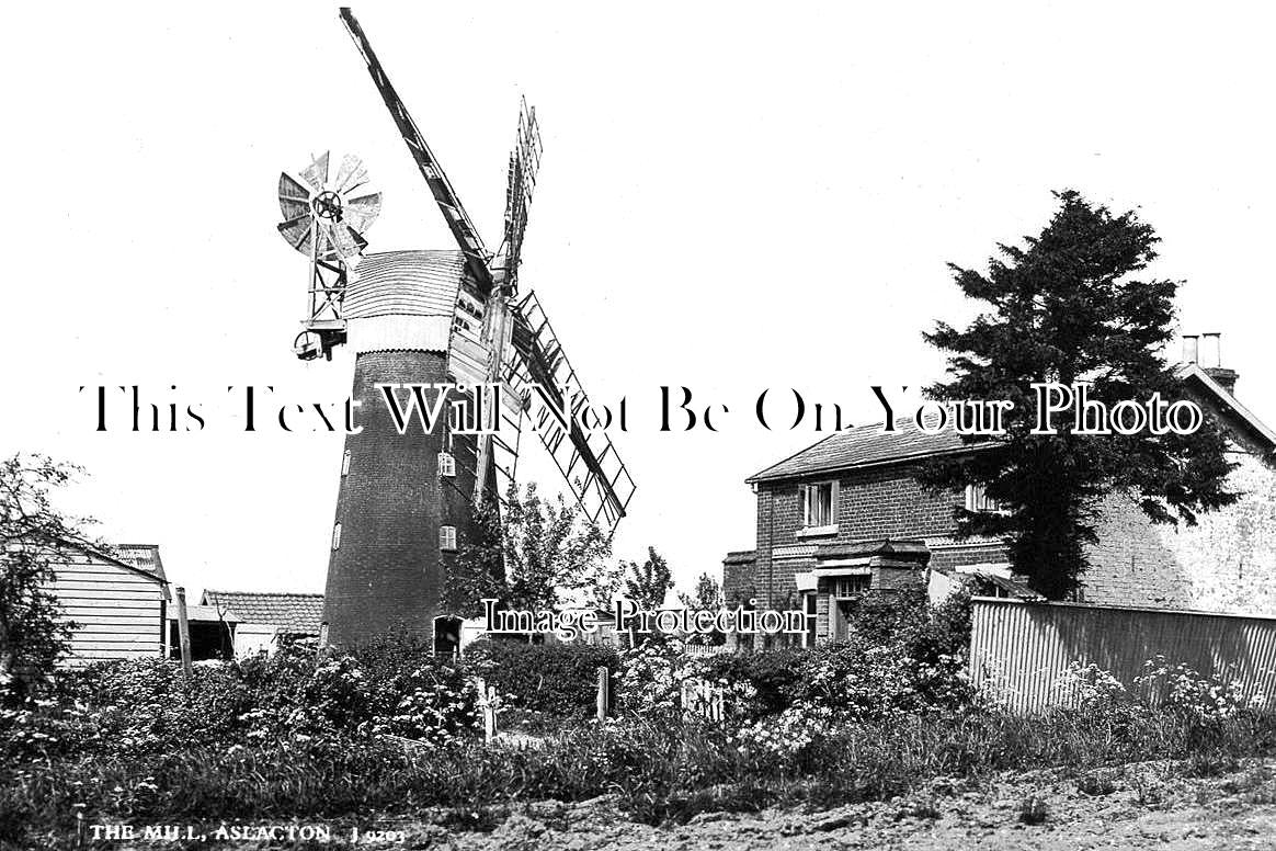 NF 2100 - Aslacton Windmill, Mill, Norfolk c1934
