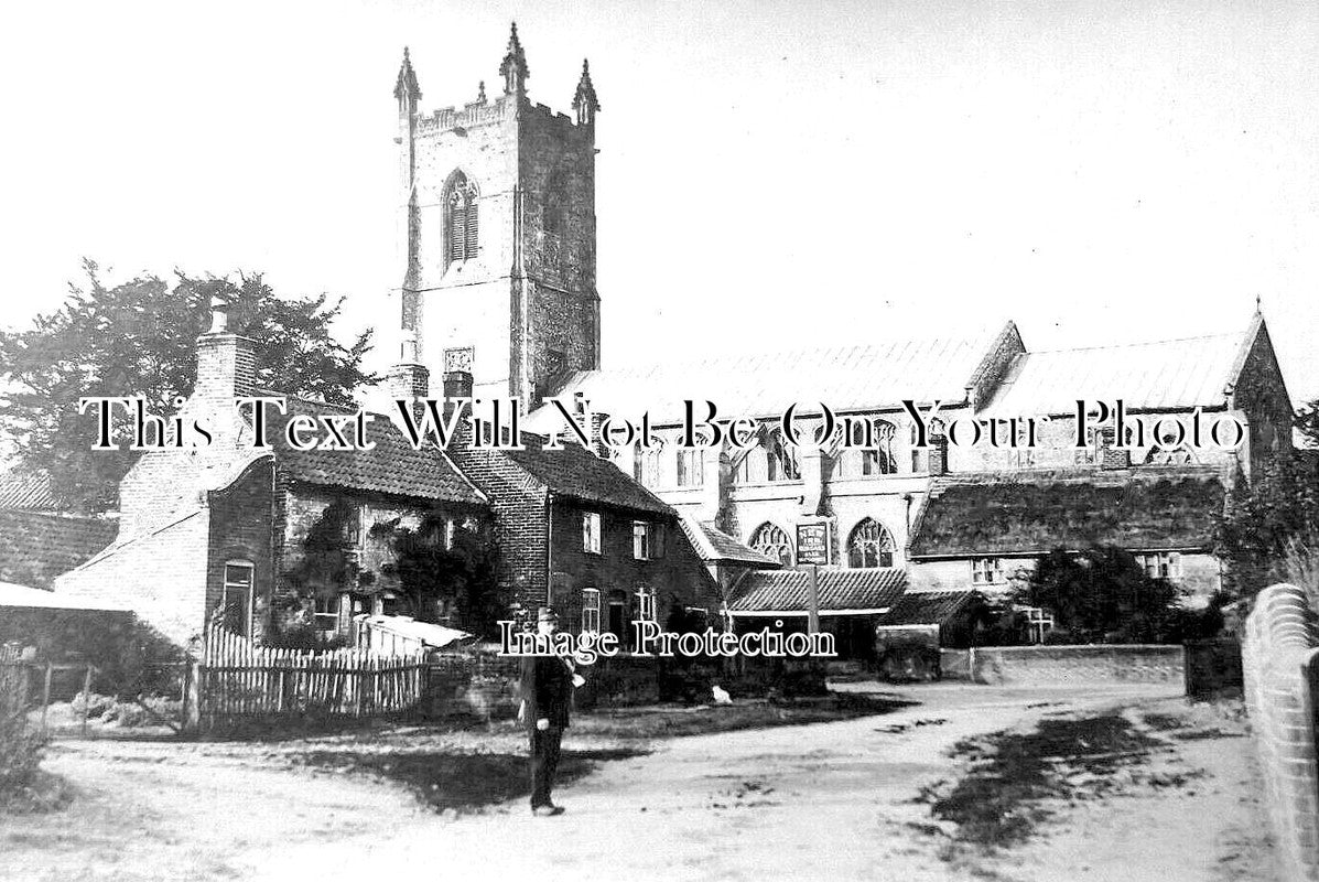 NF 2295 - The New Inn & Church, Worsted, Norfolk