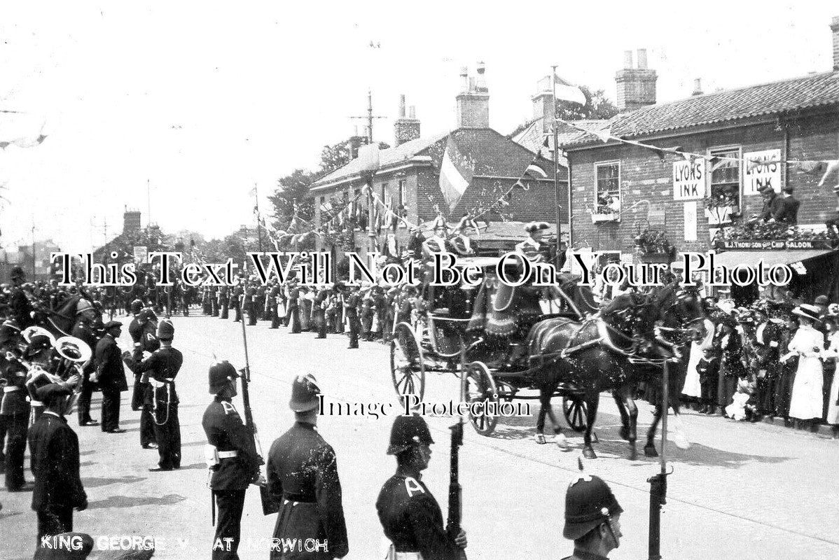 NF 2437 - King George V Visit At Norwich, Norfolk