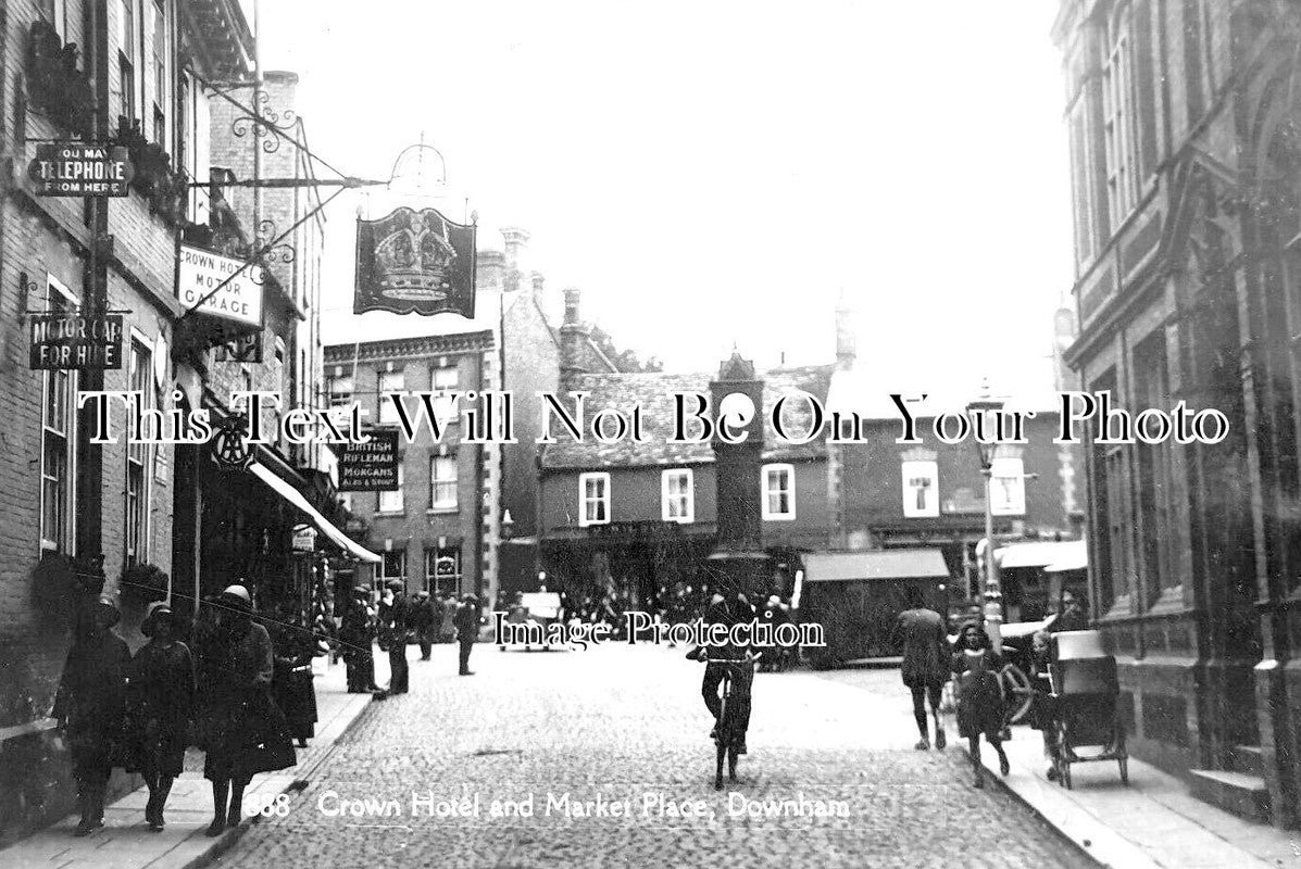 NF 2563 - Crown Hotel & Market Place, Downham, Norfolk