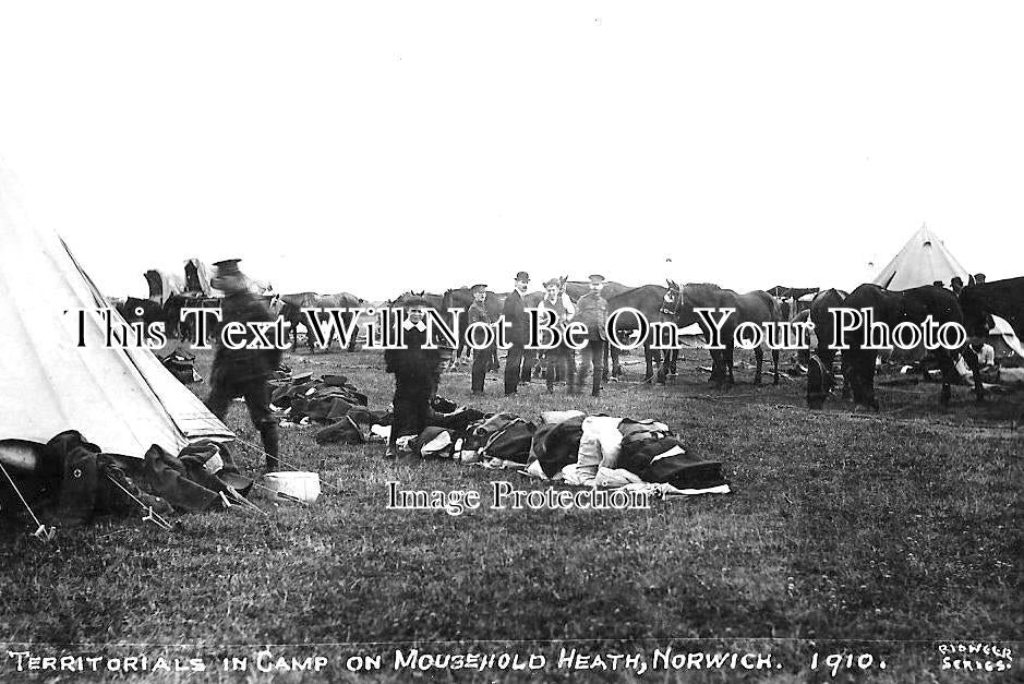NF 2737 - Territorials In Camp, Mousehold Heath, Norwich, Norfolk 1910