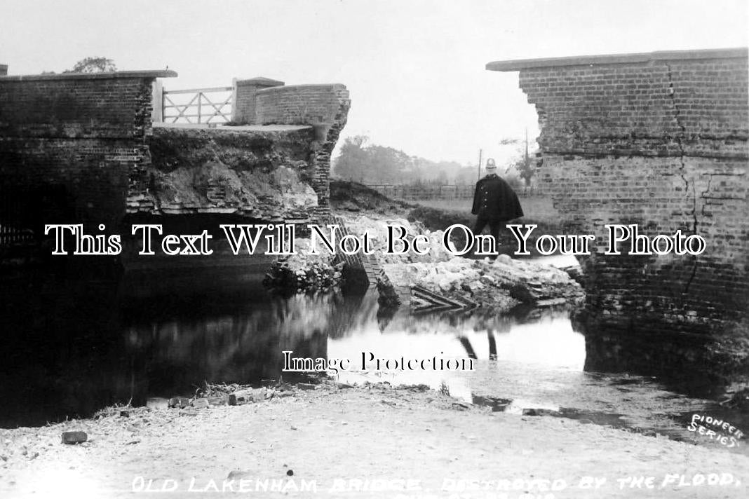 NF 278 - Lakenham Bridge, Norwich Floods, Norfolk c1912