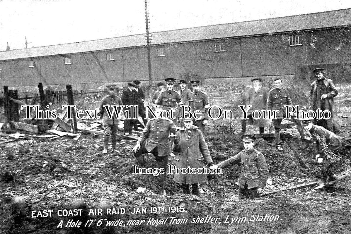 NF 2810 - Kings Lynn Zeppelin Airship Air Raid, Norfolk 1915 WW1